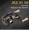 DEUKIO 11+1 Bearings Round Profile Baitcast Reel Light Lure Casting Reel For Stream Trout Fishing Left/Right Hand Optional JKS 51 (left hand)