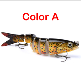 Pike Fishing Lures Artificial Multi Jointed Sections Hard Bait Trolling Pike Carp Fishing Tools (Color: A)